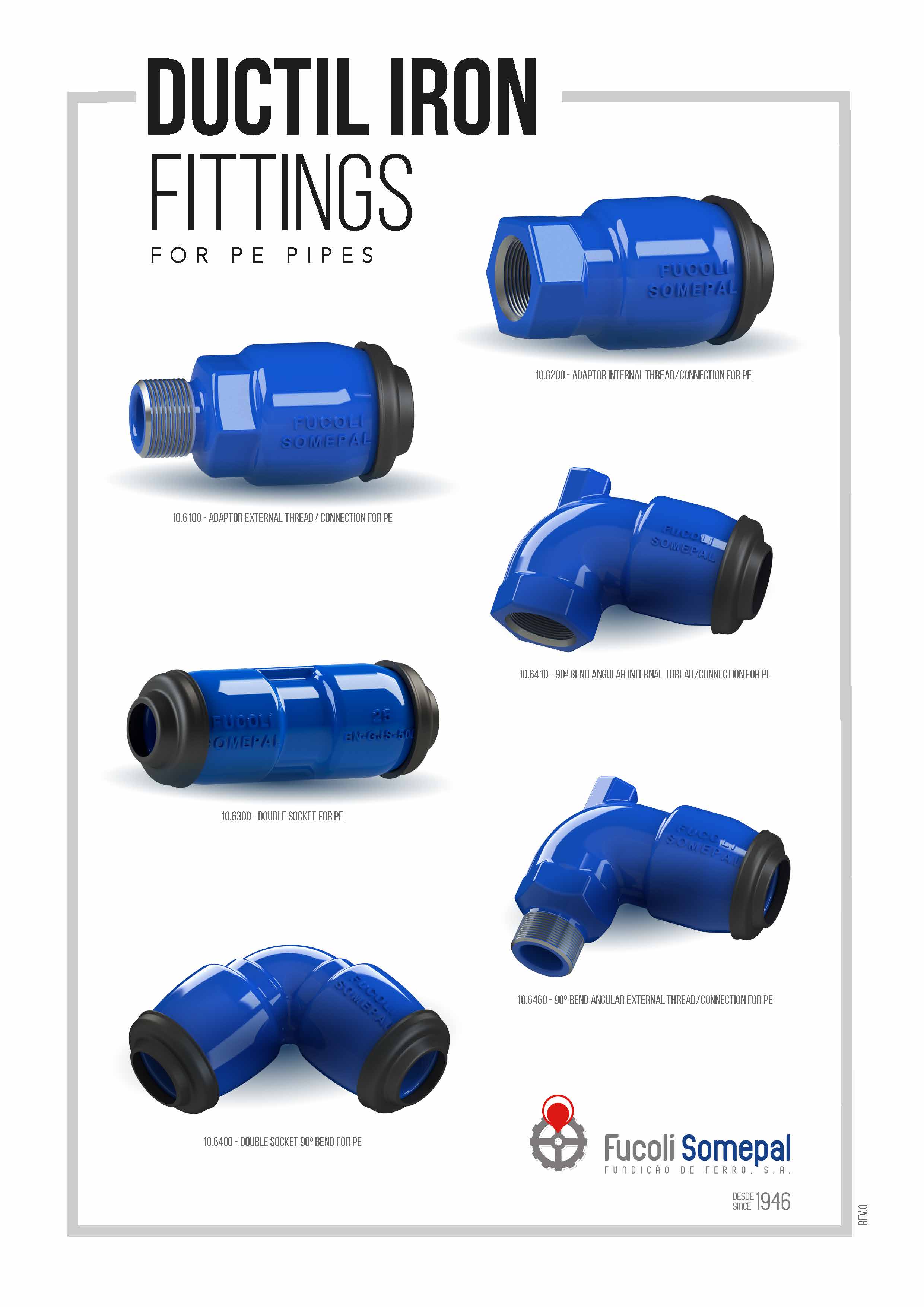 Fucoli - 90º Bend internal thread/socket for PE